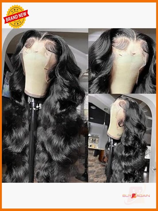 200% Density 360 Lace Front Wig Human Hair Pre Plucked Body Wave Glueless Full main image 4